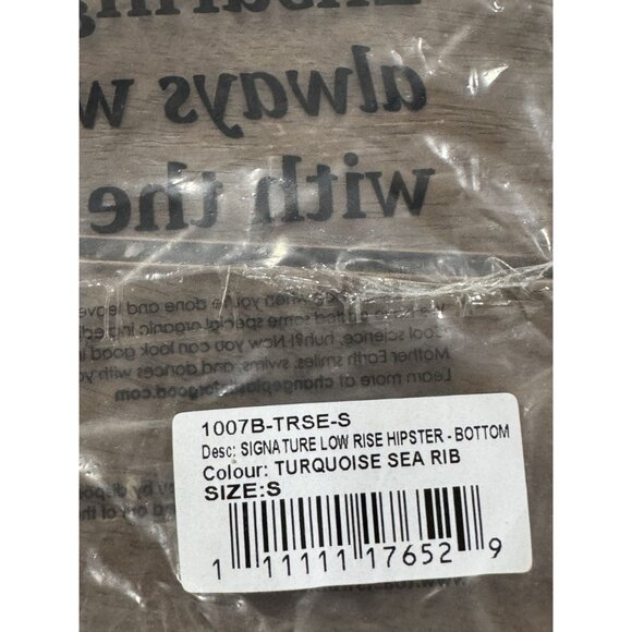 FREE PEOPLE X Toast Swim Women Signature Low Rise Hipster - Bottom Turquoise Sea - Picture 5 of 5